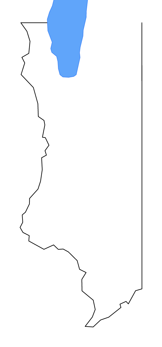 Mapa de contorno de Rich, Utah con lagos y ríos.