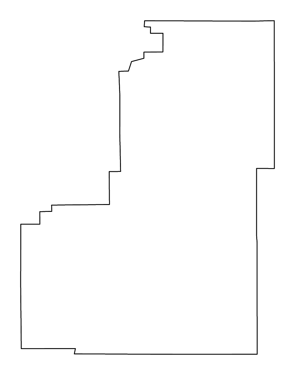 Mapa de contorno de Sanpete, Utah con ríos.