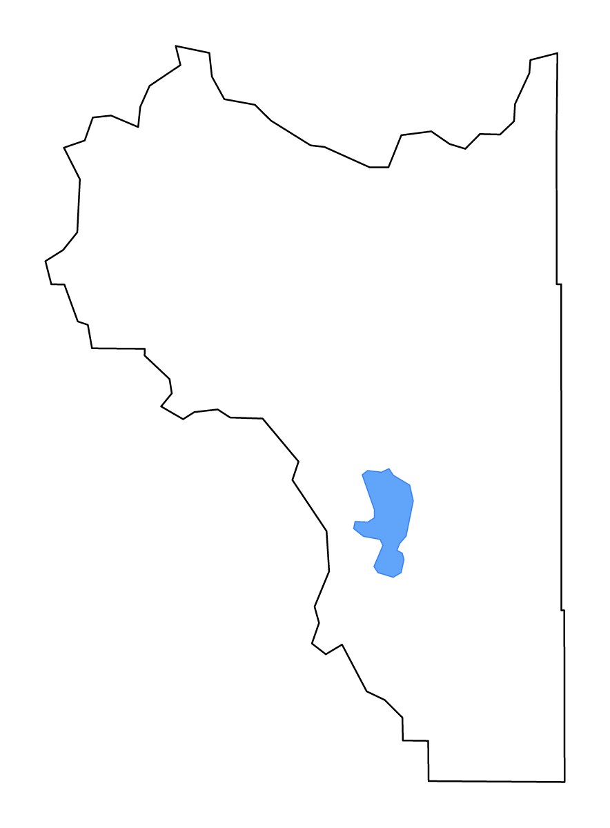 Mapa de contorno de Wasatch, Utah con lagos y ríos.