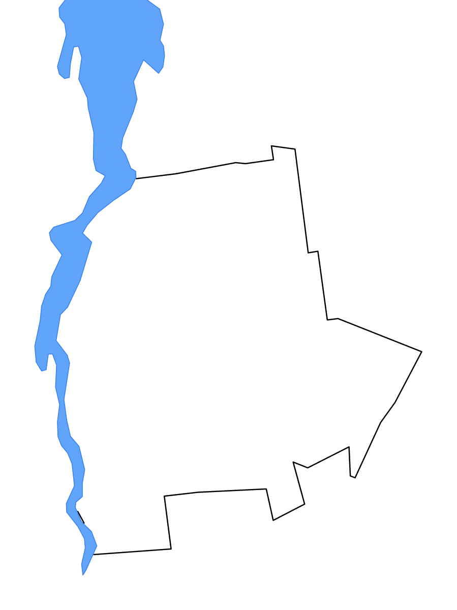 Mapa de contorno de Addison, Vermont con lagos y ríos.