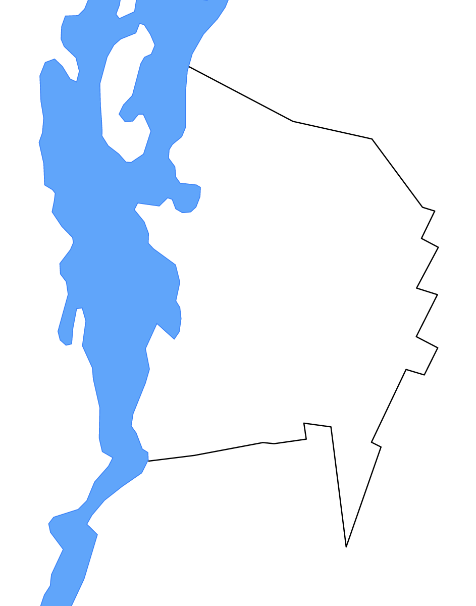 Carte de contour de Chittenden, Vermont avec lacs et rivières.