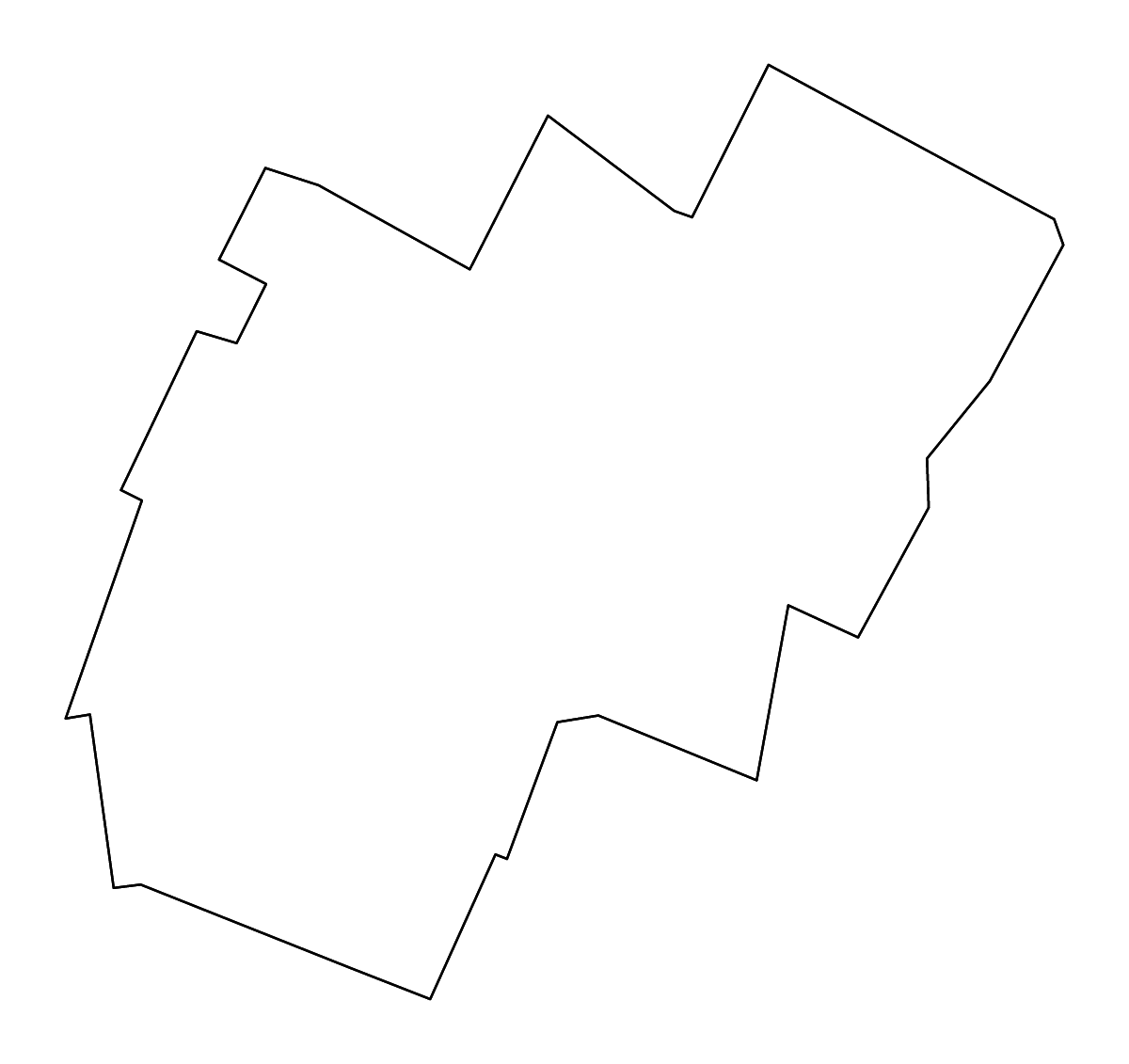 Mapa de contorno de Washington, Vermont con ríos.
