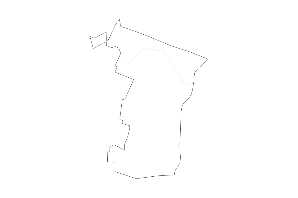 Outline map of Windsor County, Vermont with subdivision borders and rivers.