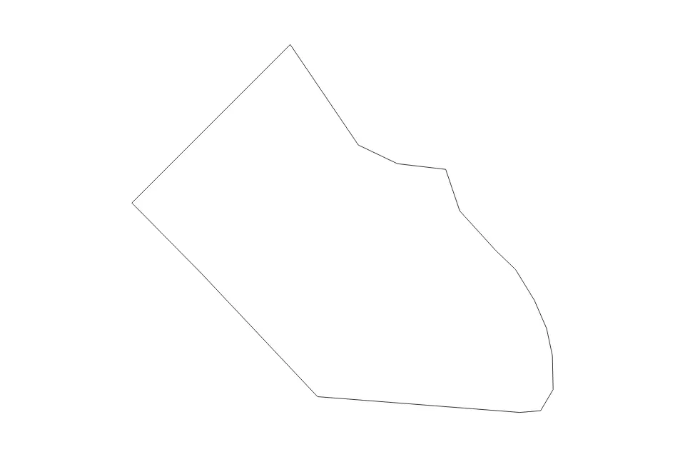 Carte de Arlington, Virginia de type contour pour Amérique du Nord, montrant contour avec des limites nettes.