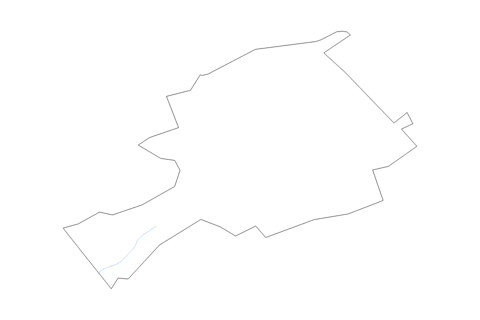 Carte de Bland, Virginia de type contour et rivières pour Amérique du Nord, montrant contour et rivières avec des limites nettes.