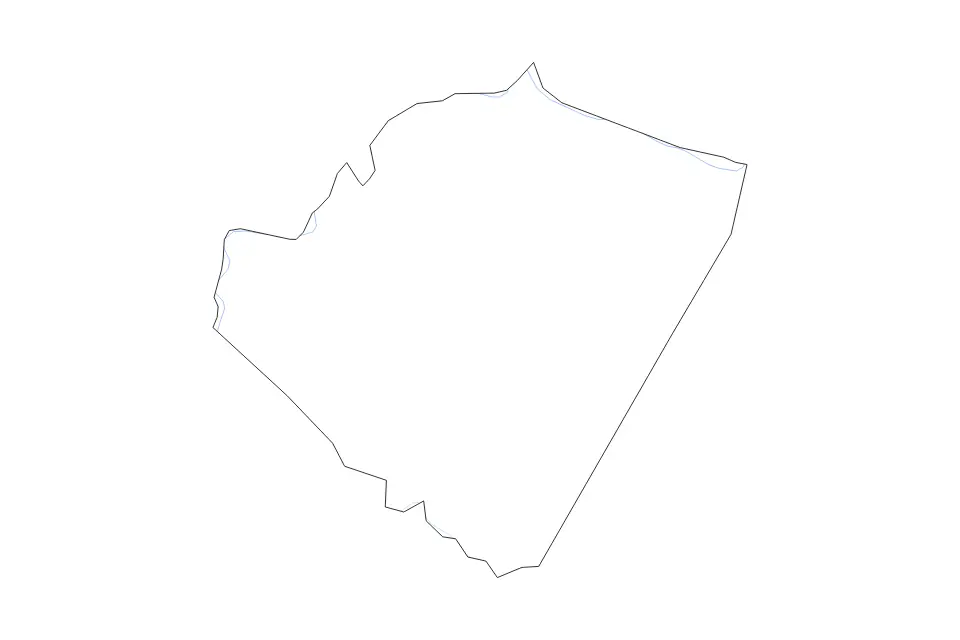 Carte de Buckingham, Virginia de type contour et rivières pour Amérique du Nord, montrant contour et rivières avec des limites nettes.