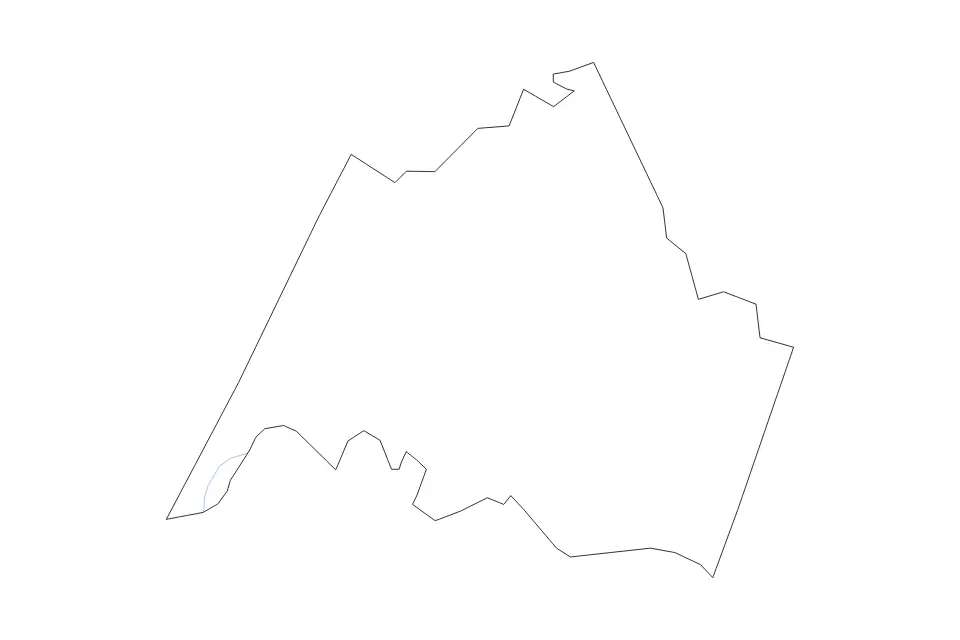 Carte de Campbell, Virginia de type contour et rivières pour Amérique du Nord, montrant contour et rivières avec des limites nettes.