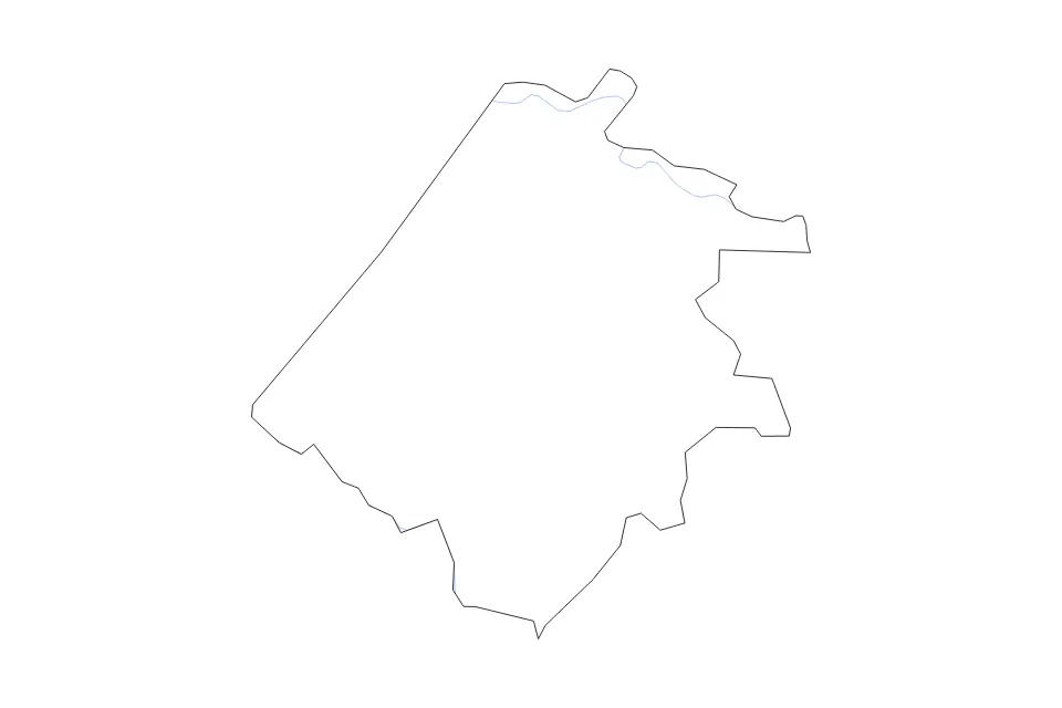 Carte de Caroline, Virginia de type contour et rivières pour Amérique du Nord, montrant contour et rivières avec des limites nettes.