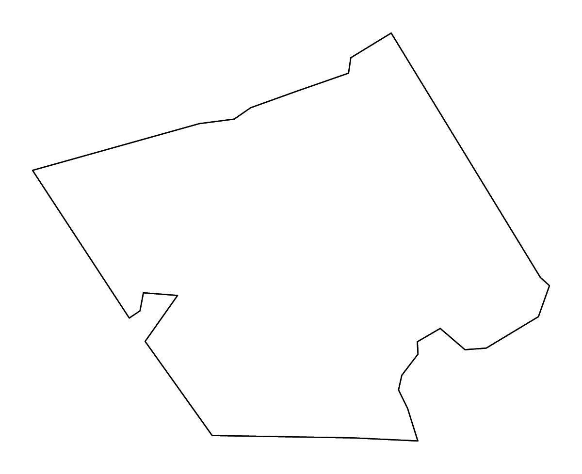 Carte de contour de Carroll, Virginia avec rivières.