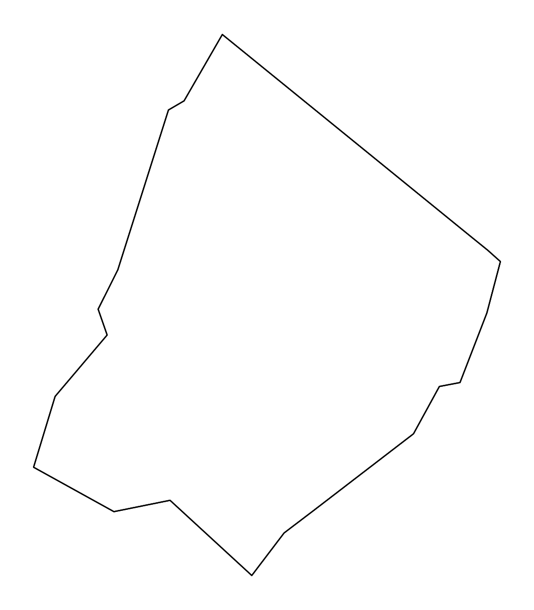 Mapa de contorno de Clarke, Virginia con ríos.