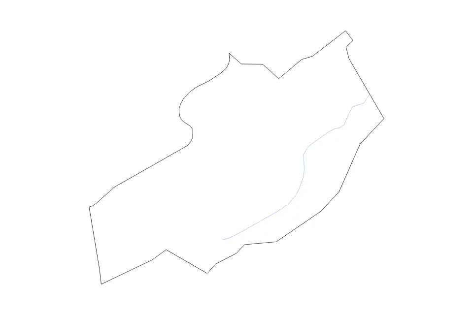 Outline map of Craig County, Virginia with subdivision borders and rivers.