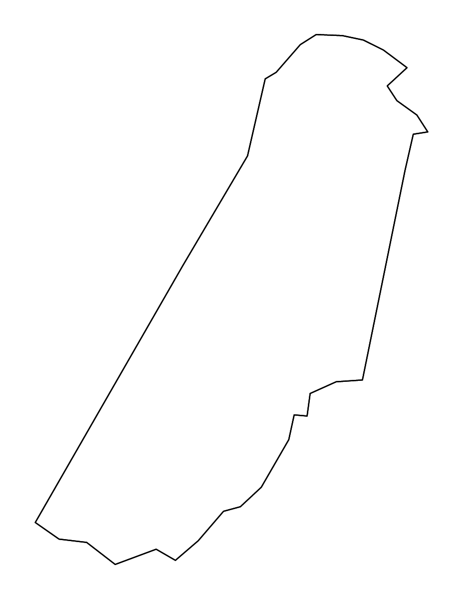 Carte de contour de Cumberland, Virginia avec rivières.