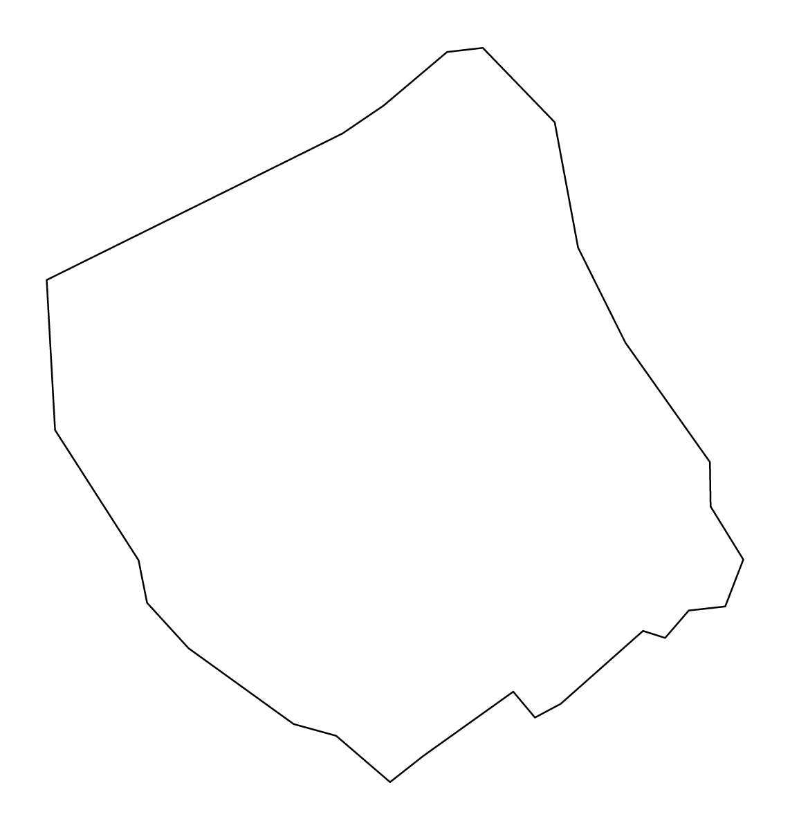 Carte de contour de Dickenson, Virginia.