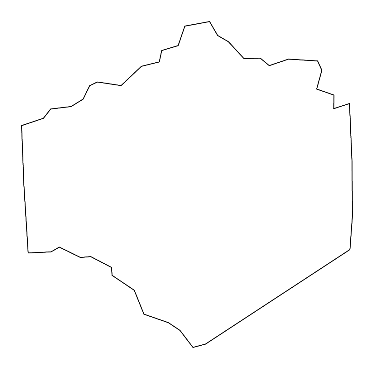 Mapa de contorno de Dinwiddie, Virginia con ríos.