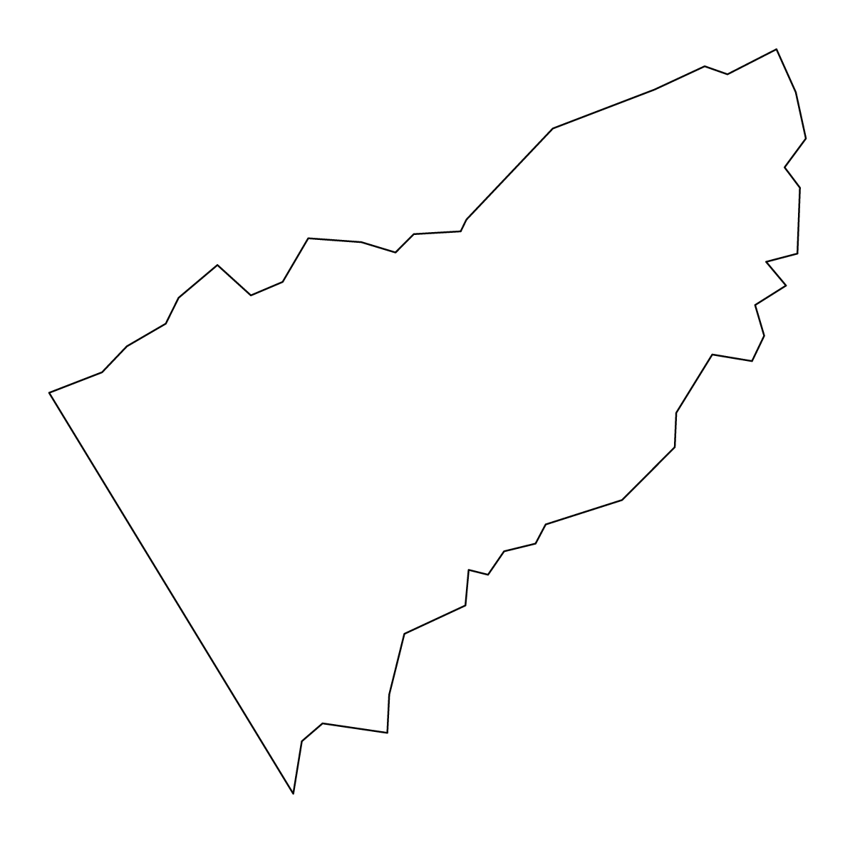 Mapa de contorno de Floyd, Virginia.