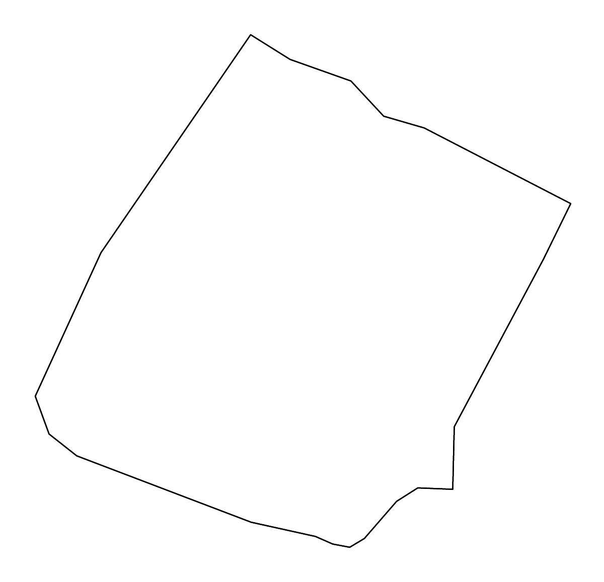 Mapa de contorno de Fluvanna, Virginia con ríos.