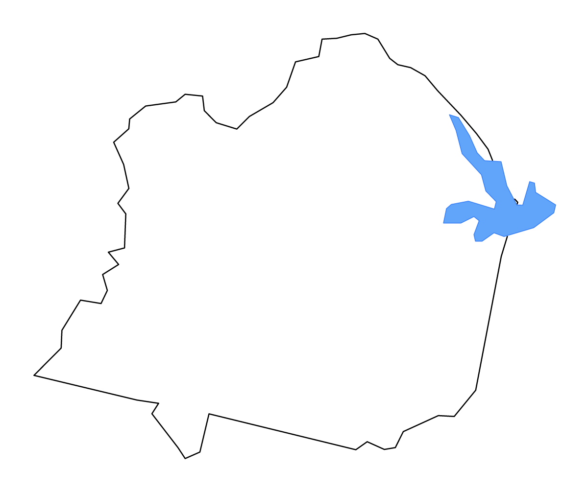 Mapa de contorno de Franklin (condado), Virginia con lagos y ríos.