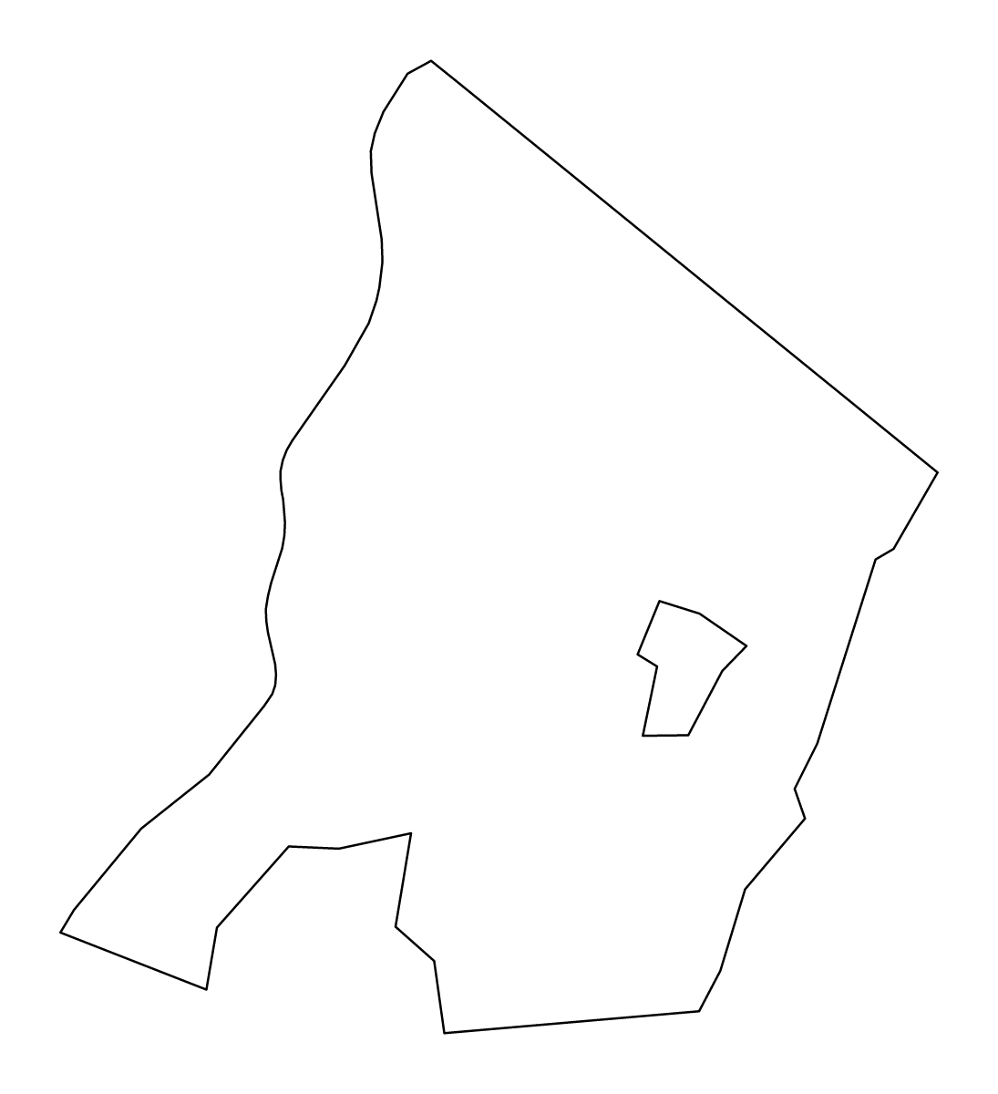Mapa de contorno de Frederick, Virginia.