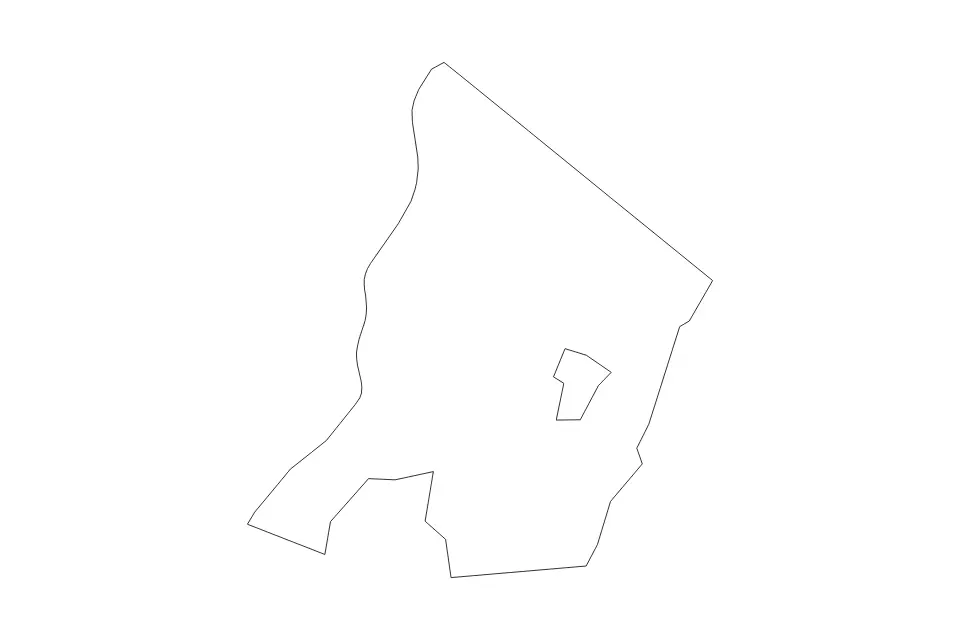 Outline map of Frederick County, Virginia with subdivision borders.