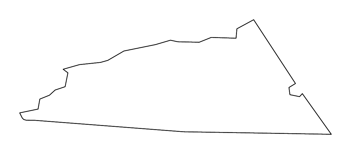 Mapa de contorno de Grayson, Virginia con ríos.