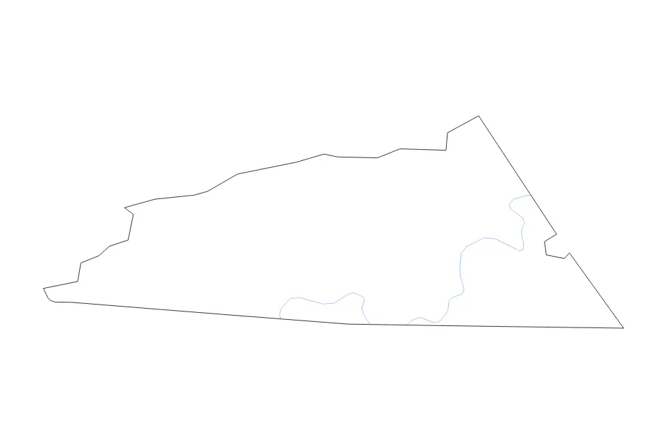 Carte de Grayson, Virginia de type contour et rivières pour Amérique du Nord, montrant contour et rivières avec des limites nettes.
