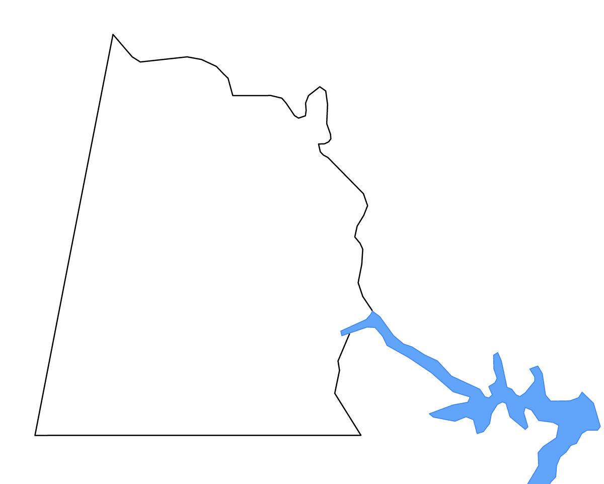 Carte de contour de Halifax, Virginia avec lacs et rivières.