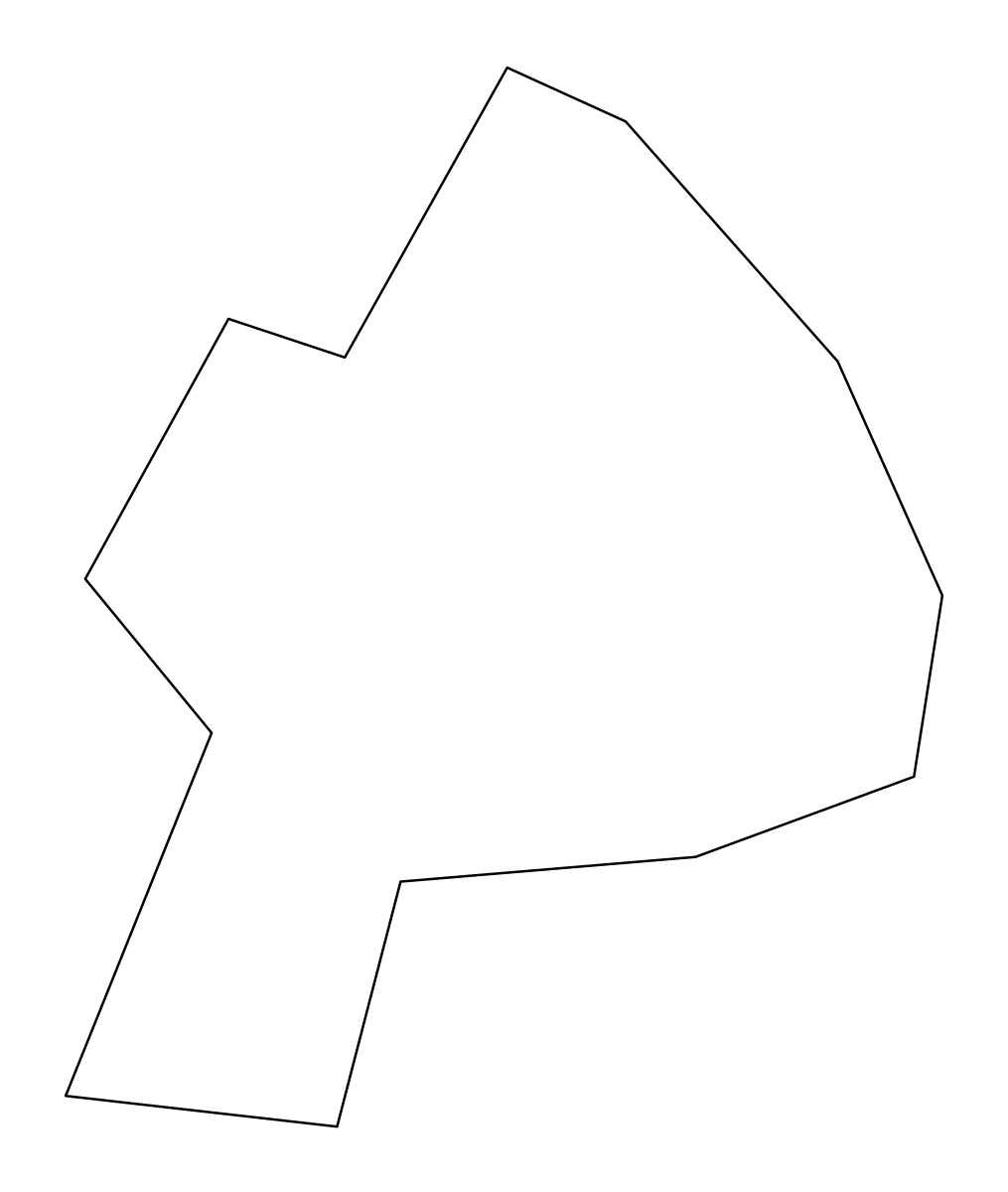 Mapa de contorno de Harrisonburg, Virginia.