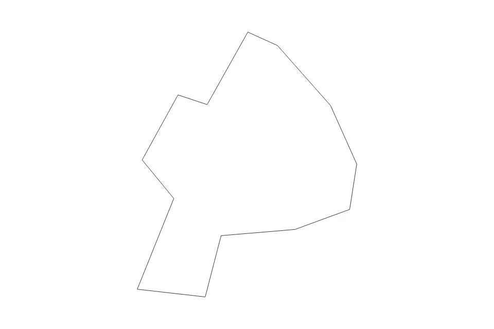 Mapa de Harrisonburg, Virginia de tipo contorno para América del Norte, con contorno con límites limpios.