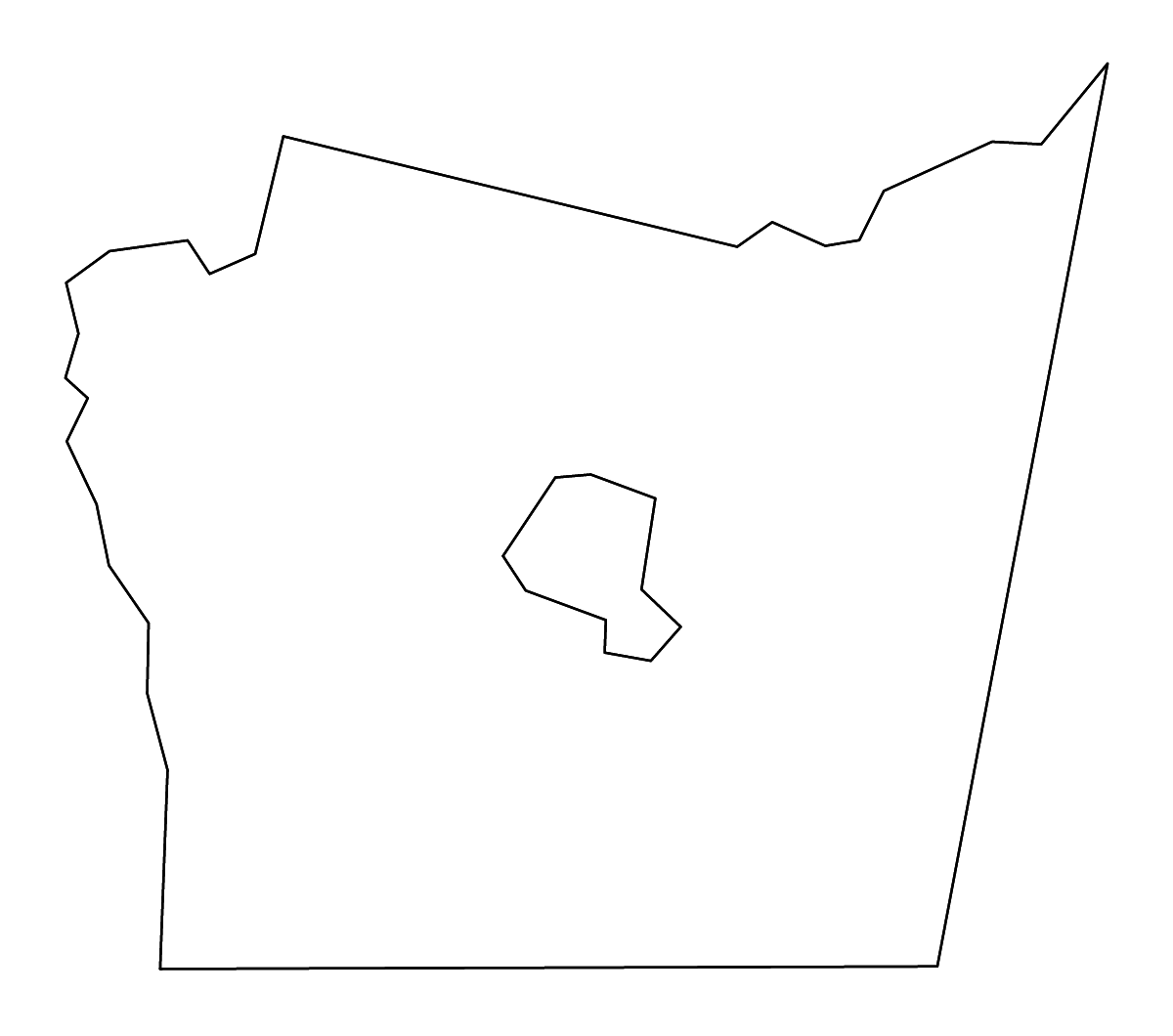 Mapa de contorno de Henry, Virginia con ríos.