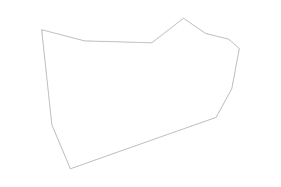 Outline map of Hopewell City, Virginia with subdivision borders.