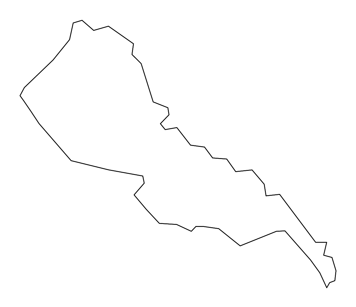 Mapa de contorno de King William, Virginia con ríos.