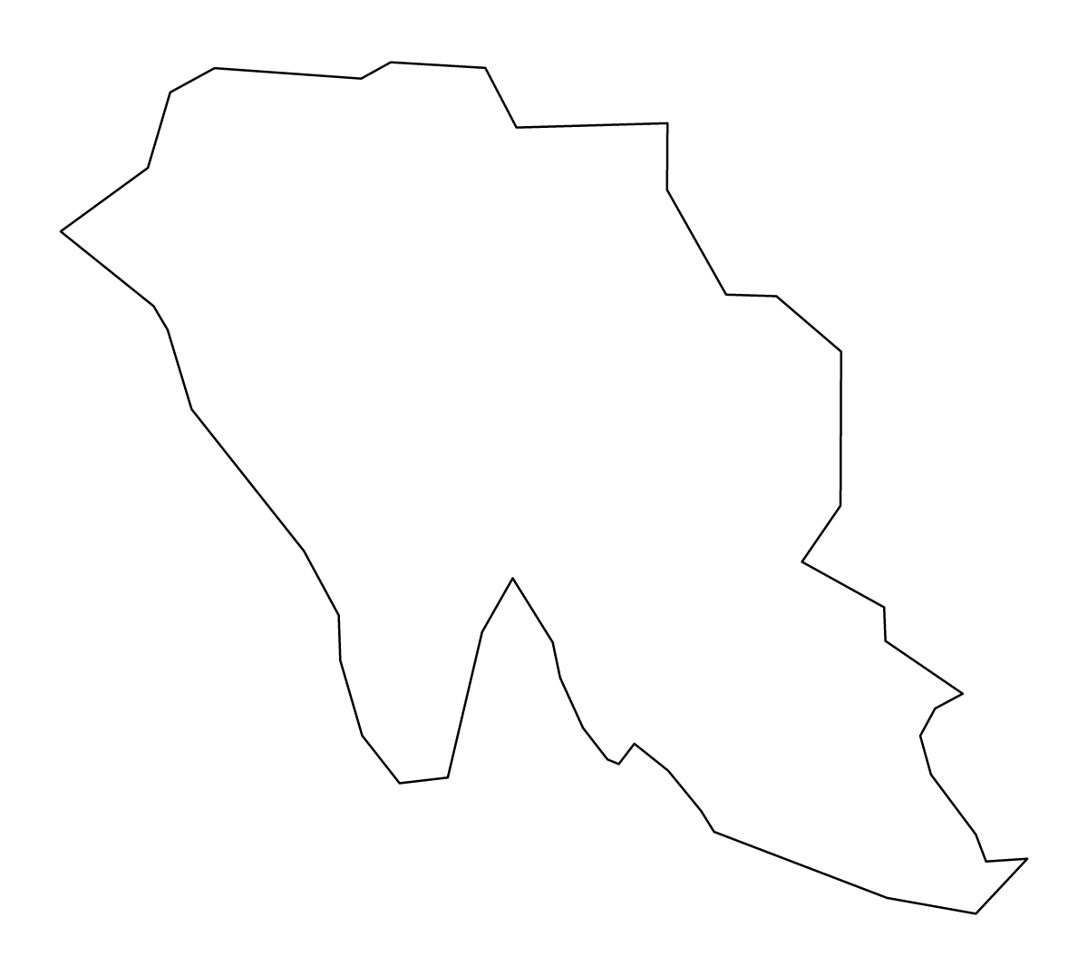 Mapa de contorno de Lancaster, Virginia.