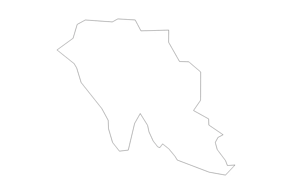 Carte de Lancaster, Virginia de type contour pour Amérique du Nord, montrant contour avec des limites nettes.