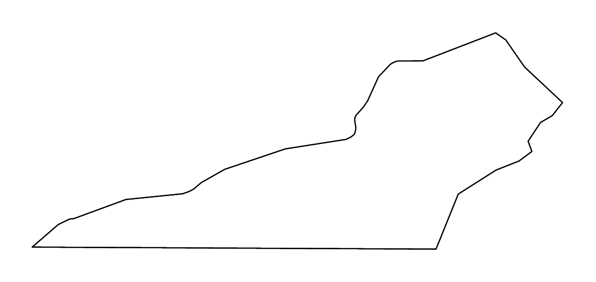 Mapa de contorno de Lee, Virginia con ríos.