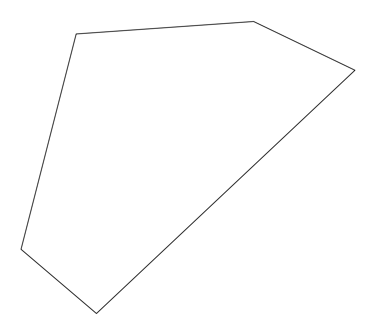 Outline map of Lexington City, Virginia.