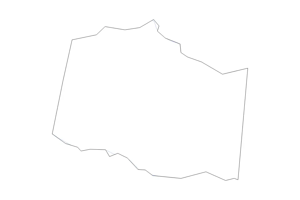 Mapa de Lunenburg, Virginia de tipo contorno y ríos para América del Norte, con contorno y ríos con límites limpios.