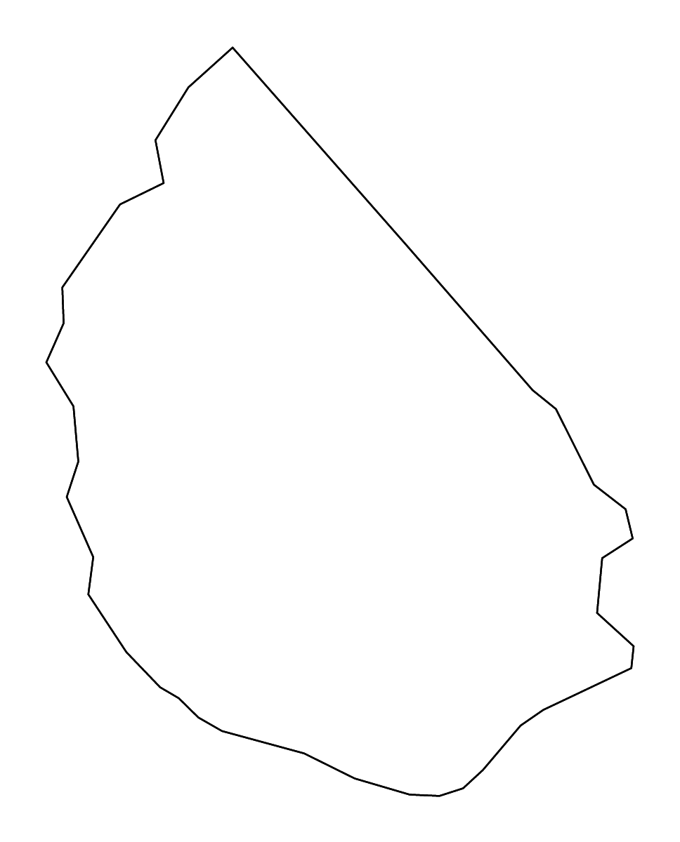 Mapa de contorno de Madison, Virginia con ríos.