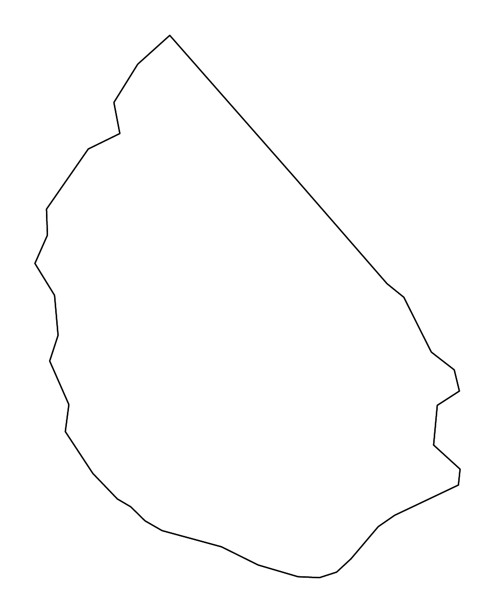 Carte de contour de Madison, Virginia avec rivières.