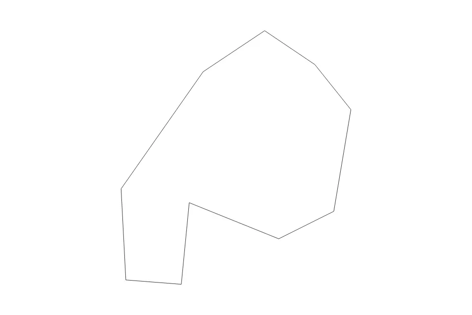 Outline map of Manassas City, Virginia with subdivision borders.