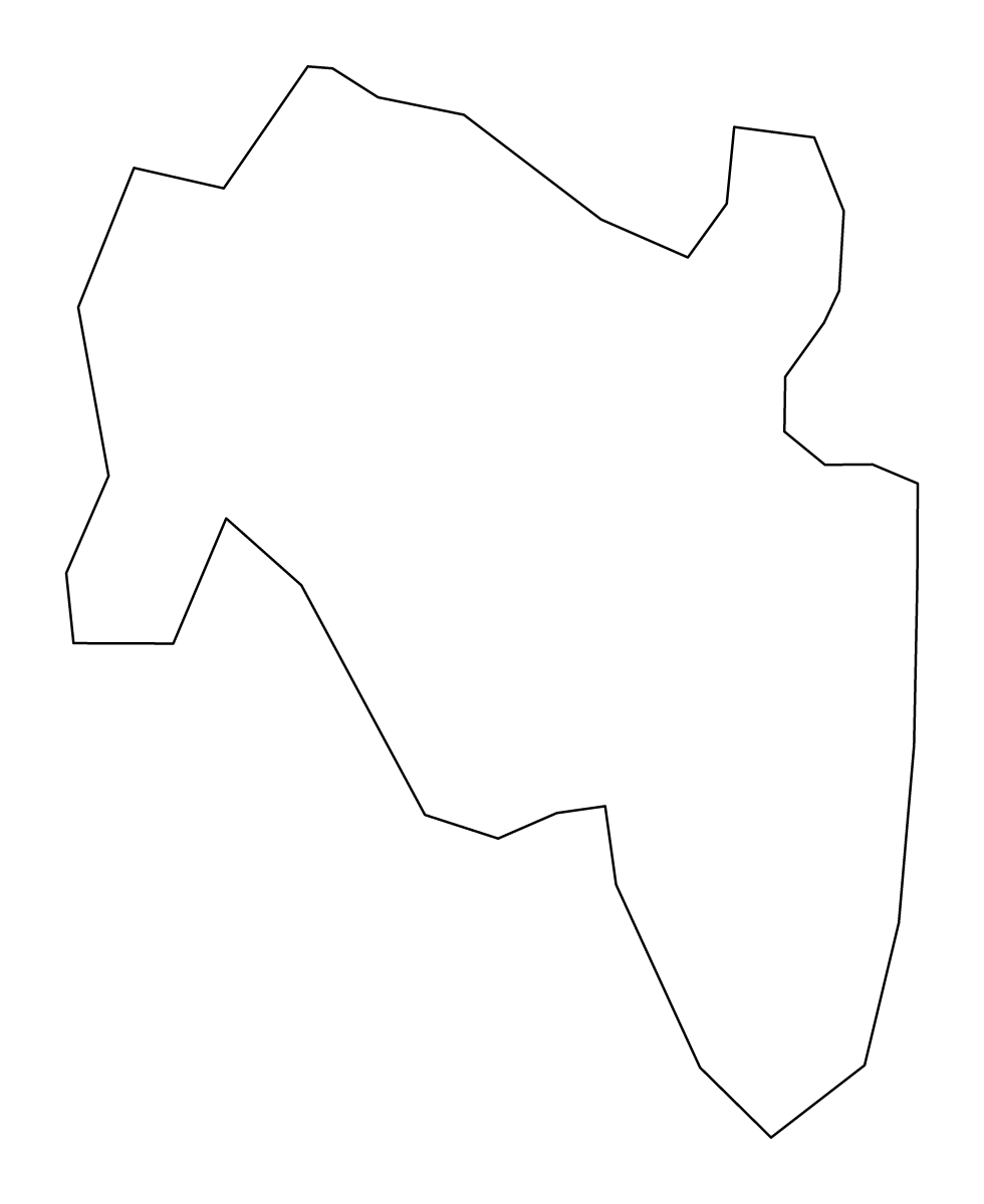 Mapa de contorno de Mathews, Virginia.