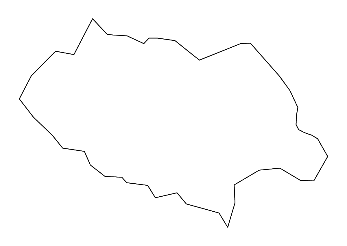 Mapa de contorno de New Kent, Virginia con ríos.