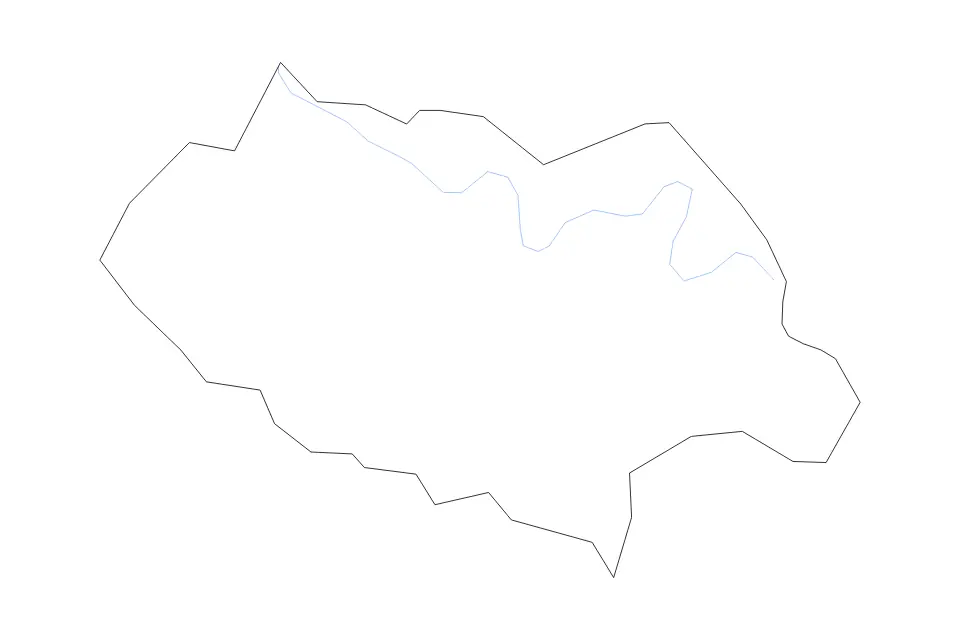 Carte de New Kent, Virginia de type contour et rivières pour Amérique du Nord, montrant contour et rivières avec des limites nettes.