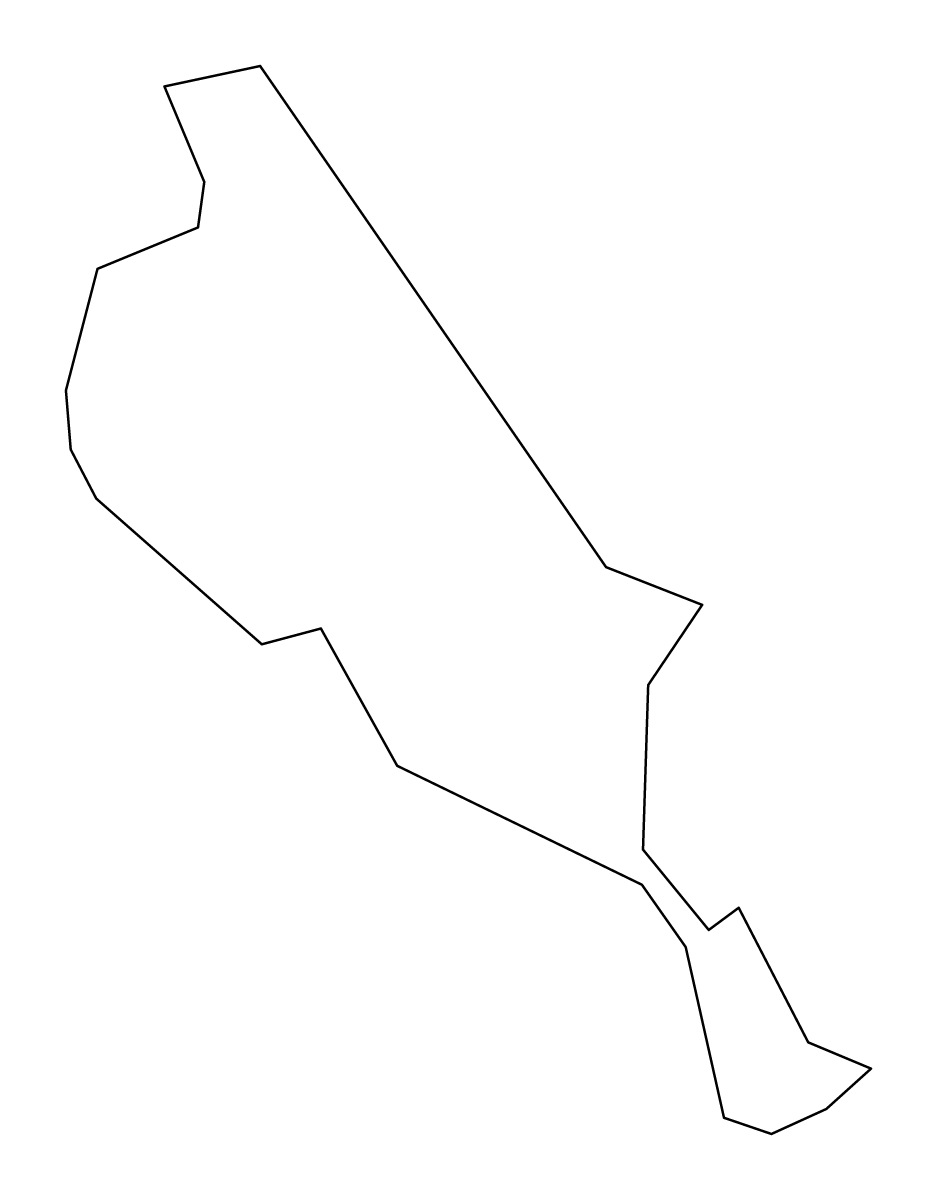 Mapa de contorno de Newport News, Virginia.