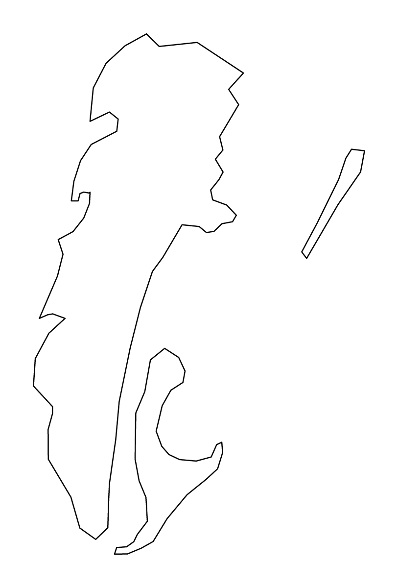 Carte de contour de Northampton, Virginia.