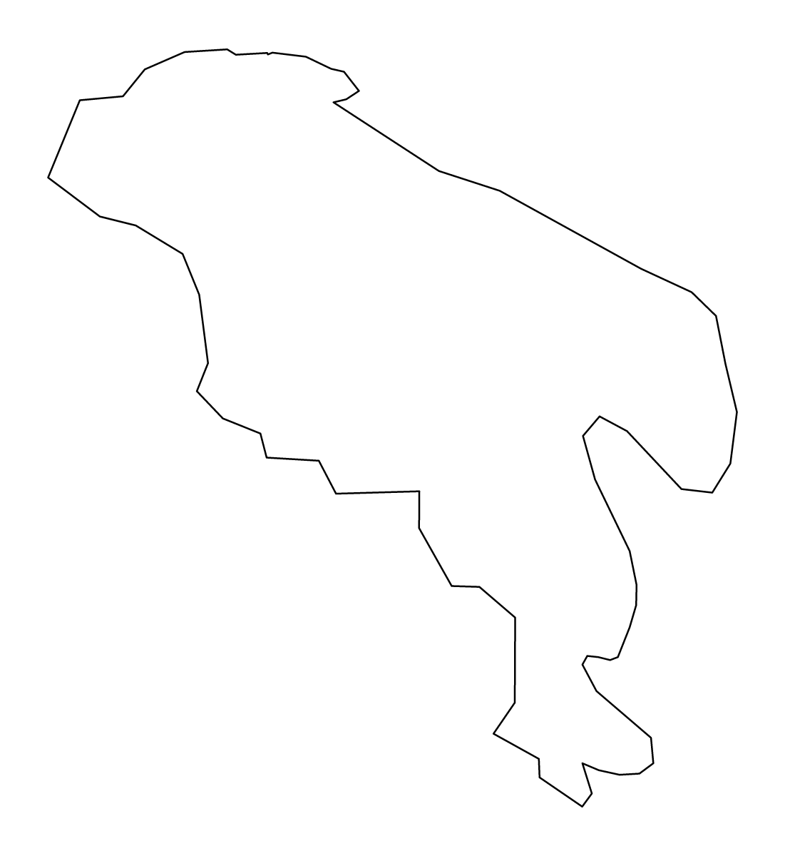 Carte de contour de Northumberland, Virginia.