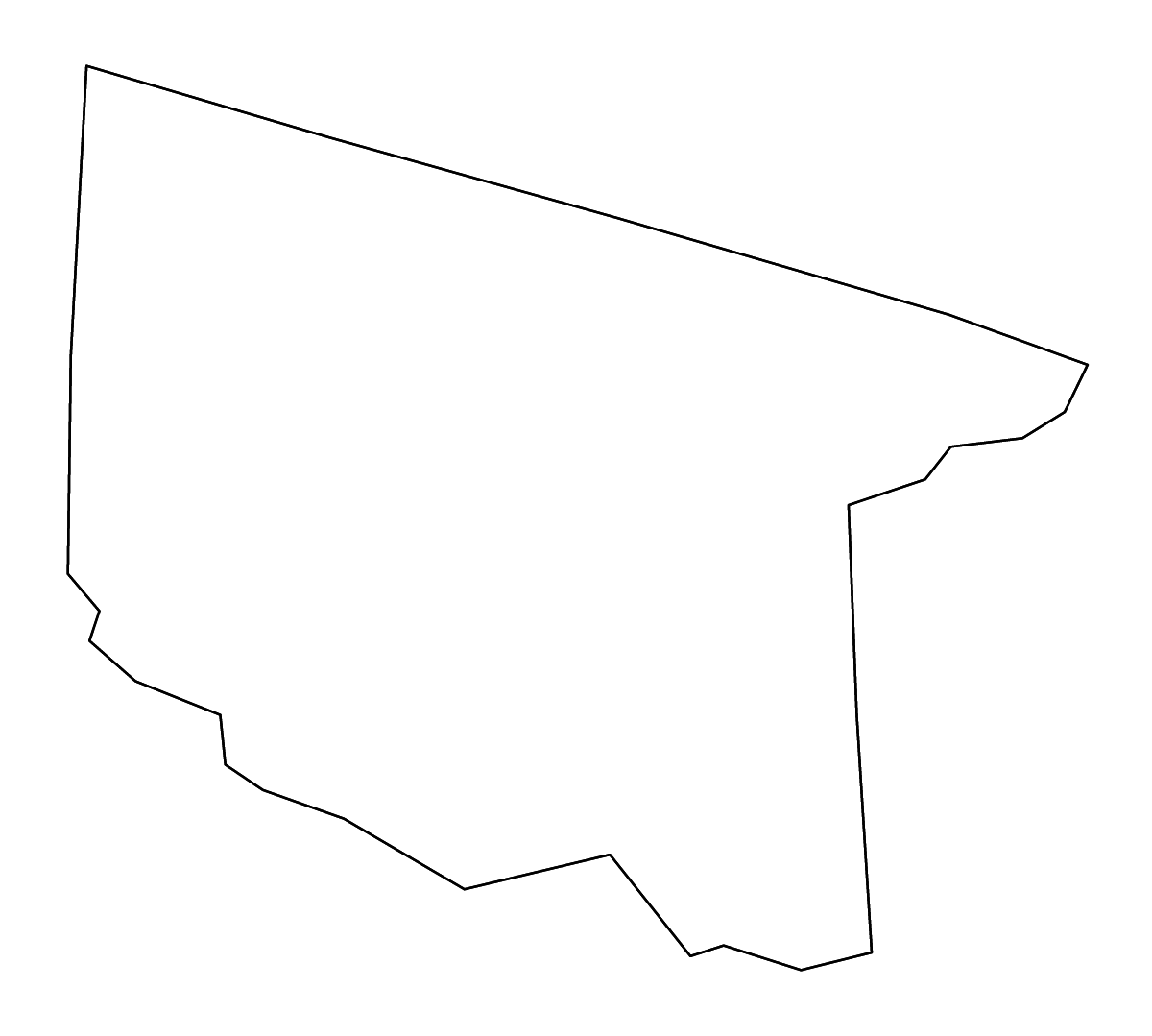 Carte de contour de Nottoway, Virginia avec rivières.