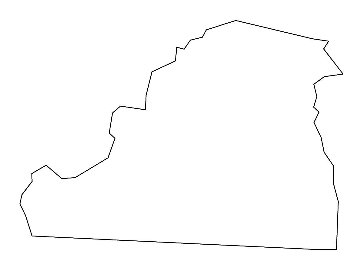 Mapa de contorno de Patrick, Virginia con ríos.