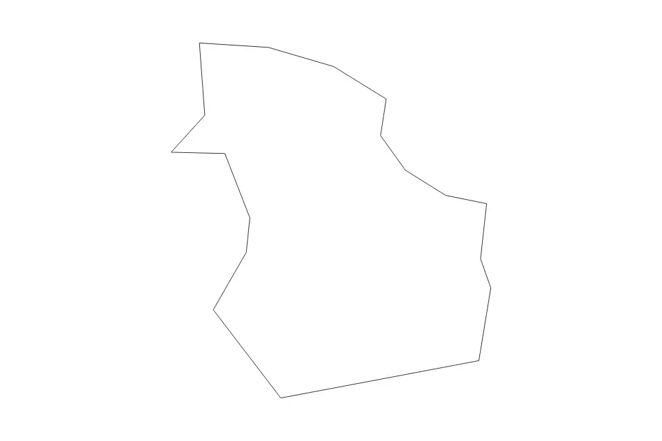Outline map of Portsmouth City, Virginia with subdivision borders.