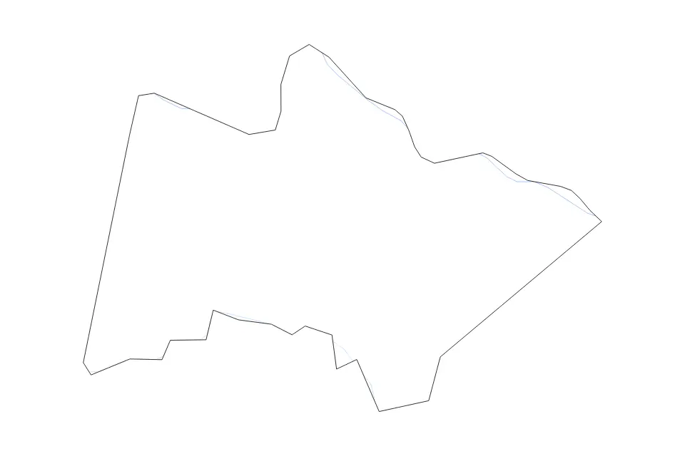 Carte de Powhatan, Virginia de type contour et rivières pour Amérique du Nord, montrant contour et rivières avec des limites nettes.