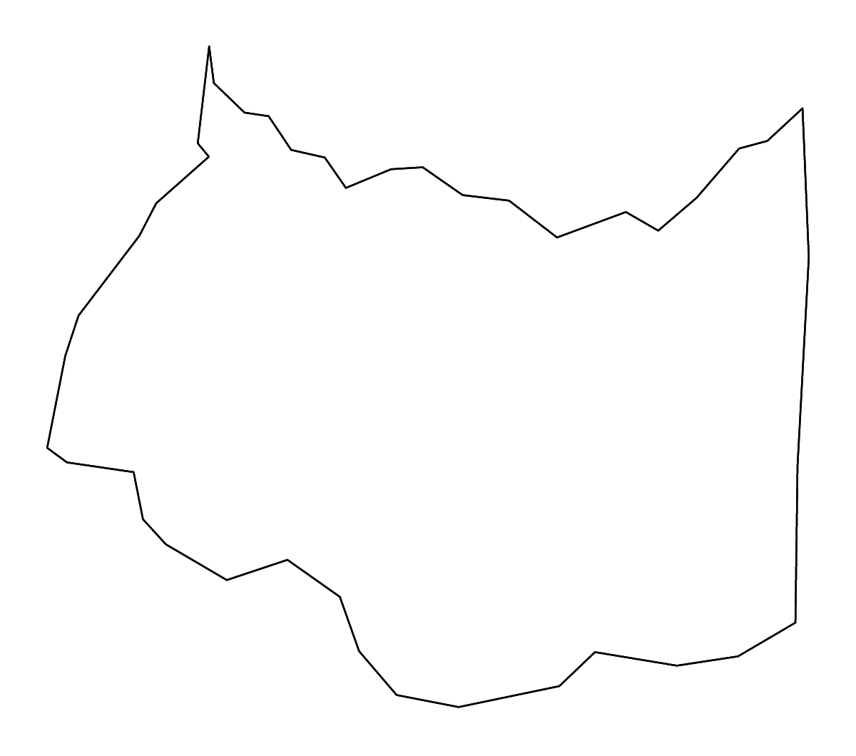 Mapa de contorno de Prince Edward, Virginia con ríos.